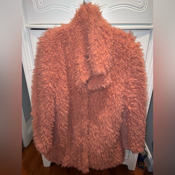 Salmon Teddy Bear Coat - Picture 1 of 4